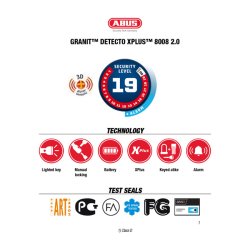 ABUS 8008 Granit Detecto Xplus 2.0 MC Skivebremsels