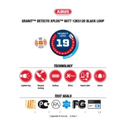 Abus 8077 Granit Detecto Xplus MC Skivebremsels &amp; loop kde