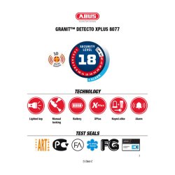 Abus 8077 Granit Detecto Xplus MC Skivebremsels - Rd