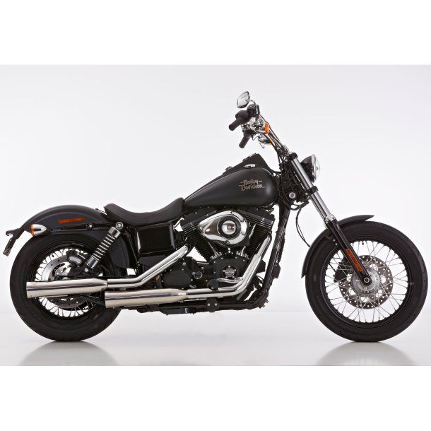 Falcon 2-2 "Double Groove" Slip-on MC Udstødning til Harley Davidson FXDL Dyna Low Rider 08-09