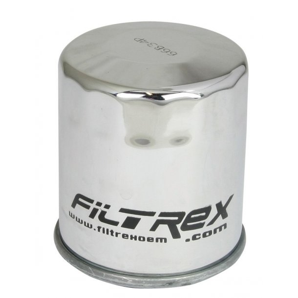 Filtrex Hi-Flow MC Oliefilter Til HARLEY 63805-80A / 63796-77 BUELL 63806-83 HF170C CHROME