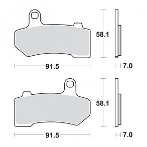 SBS MC Bremseklodser Street Excel Sintered -  08-21 Touring (excl. Trikes): Rear. 06-17(NU)V-Rod