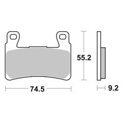 SBS MC Bremseklodser Street Excel Sintered - Front: 15-23 Softail; 08-12(NU)XR1200