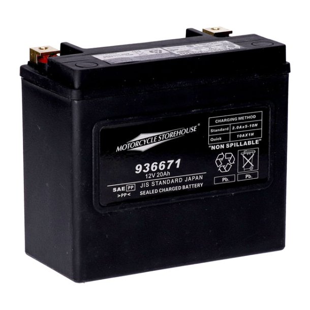 AGM Vedligeholdelsesfri MC batteri 20Ah - 320CCA