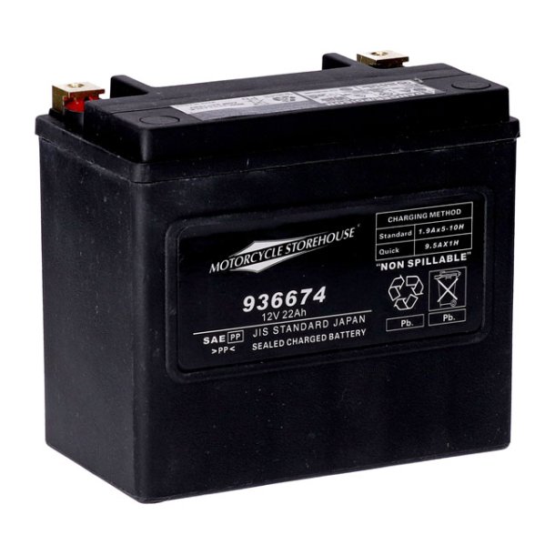 AGM Vedligeholdelsesfri MC batteri 22Ah - 325CCA