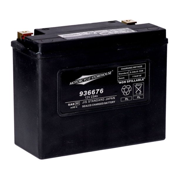 AGM Vedligeholdelsesfri MC batteri 23Ah - 360CCA