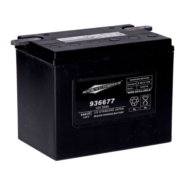 AGM Vedligeholdelsesfri MC batteri 30Ah - 370CCA
