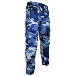 MC Camouflage bukser - Blå-Hvid