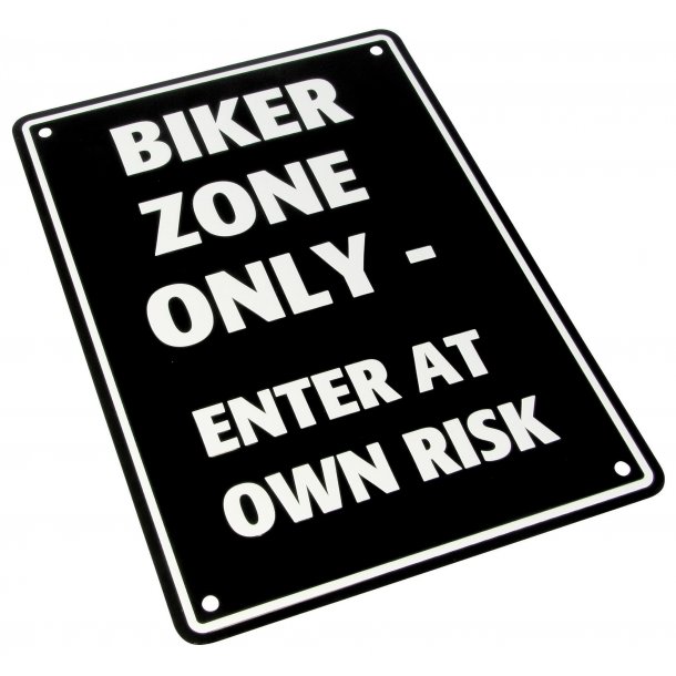 MC Parkerings Skilt - Biker Zone Only