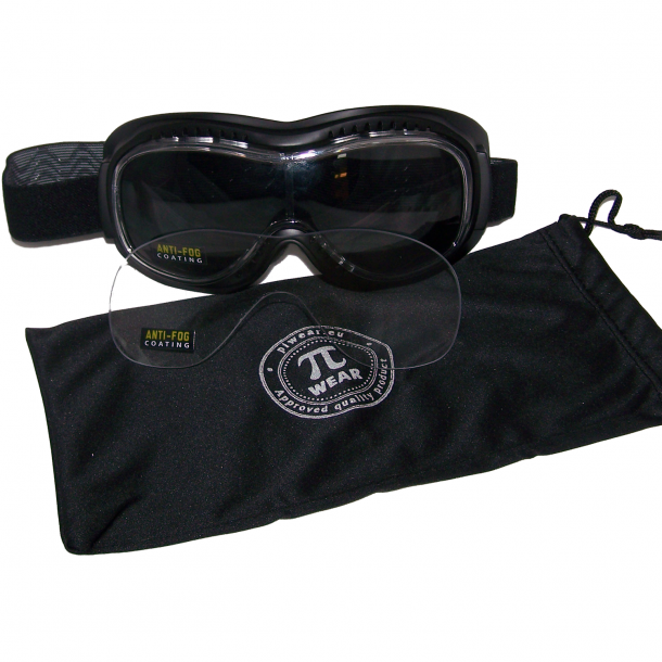 MC Retro Motorbrille "Pi Wear Toronto kit CL/SM" 