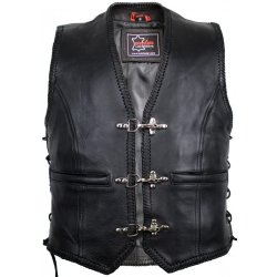 MC Ldervest med Karabinhager - Snrer i Siderne for Udvidelse