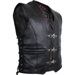 MC Ldervest med Karabinhager - Snrer i Siderne for Udvidelse