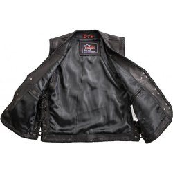 MC Ldervest med Karabinhager - Snrer i Siderne for Udvidelse