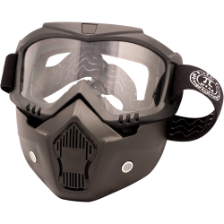 PiWear&nbsp;MC Motorbrille / Maske INVASE Kit&nbsp;Klar/Smoke