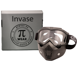 PiWear&nbsp;MC Motorbrille / Maske INVASE Klar