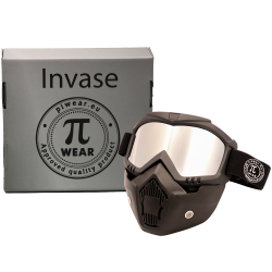PiWear&nbsp;MC Motorbrille / Maske INVASE Spejl