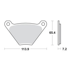 SBS MC Bremseklodser Street Keramiske til 1973 XL, FX; 72-84 FL