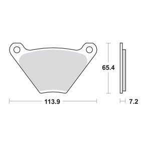 SBS MC Bremseklodser Street Keramiske til 73-80 FL; 73-83 FX