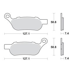SBS MC Bremseklodser Street Excel - 08-17 Softail, Dyna