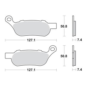 SBS MC Bremseklodser Street Excel - 08-17 Softail, Dyna