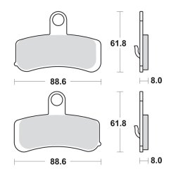  SBS MC Bremseklodser Street Excel Sintered - Softail (excl. Springers); 08-17 Dyna