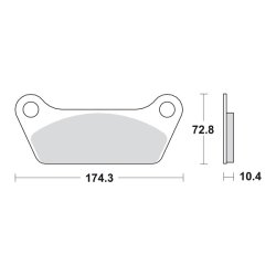 SBS MC Bremseklodser Street Keramiske - 81-84 FLH; 80-85 FLT